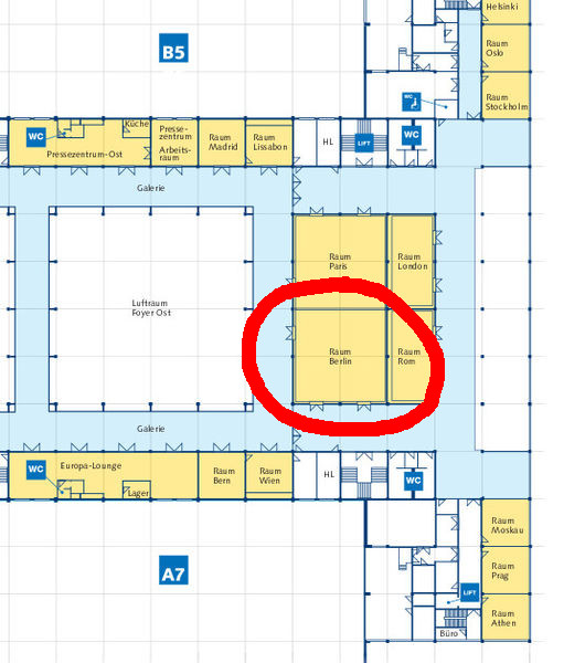 Location of the room "BERLIN"